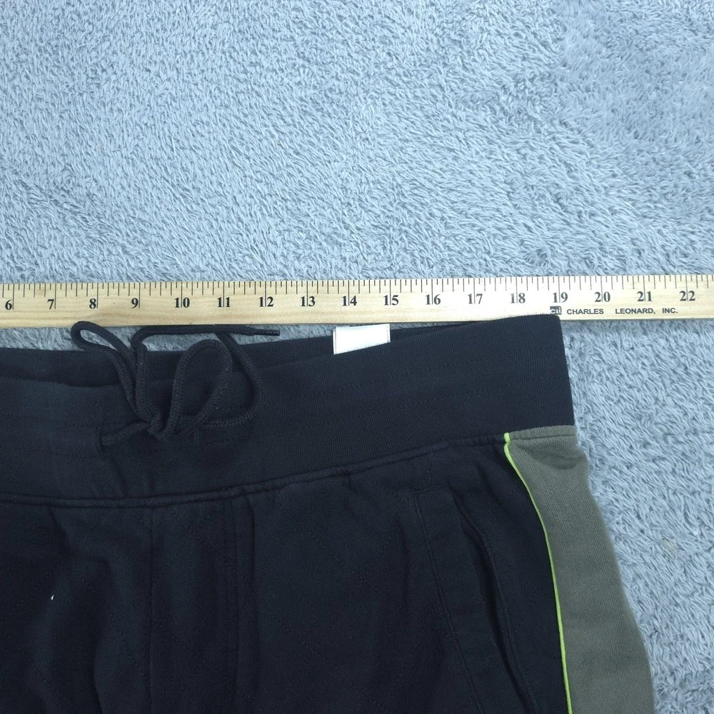 True Religion Jogger Pants Mens XL Black Quilted Colorblock Elastic Waist Cuffed